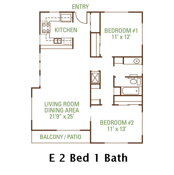 Information about "E 1 bed 1 bath.png" on the trees apartments Davis